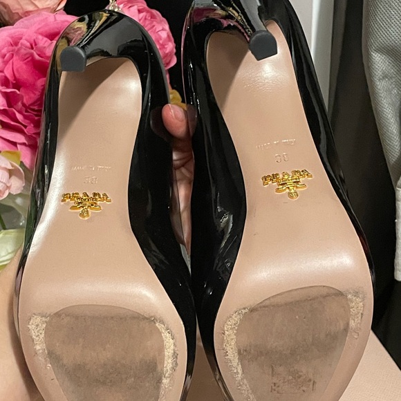 Prada Vernice peep toe black - Picture 4 of 5